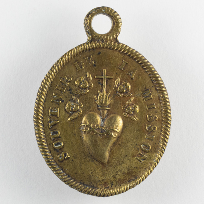 Religious medal - Souvenir of Christian mission - reverse