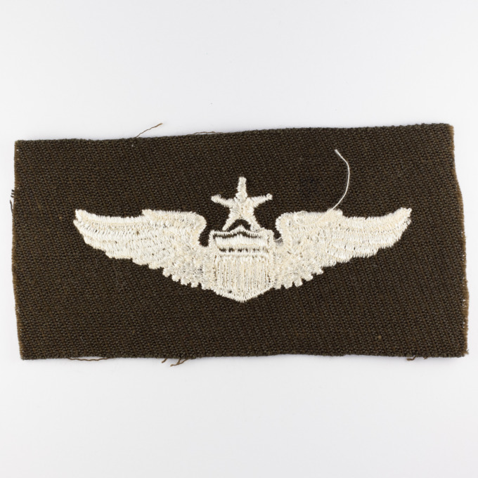 Senior pilot badge - US Army Air Forces - Senior pilot cloth wings - reverse