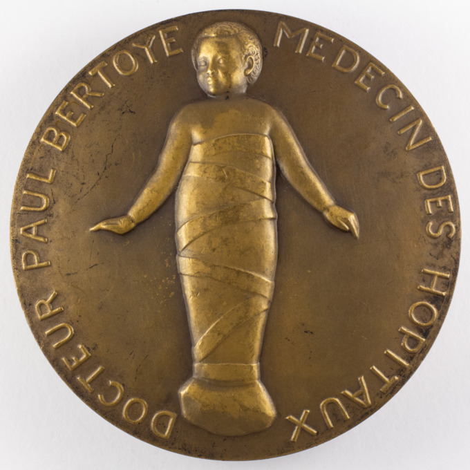 Médaille Docteur Paul Bertoye - Lyon - Signée par Claudius Linossier - revers