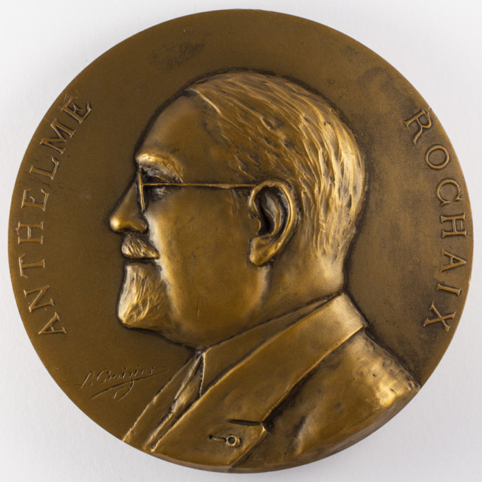 Professor Anthelme Rochais Medal - Lyon - Fontaine - by Louis Croizier - obverse