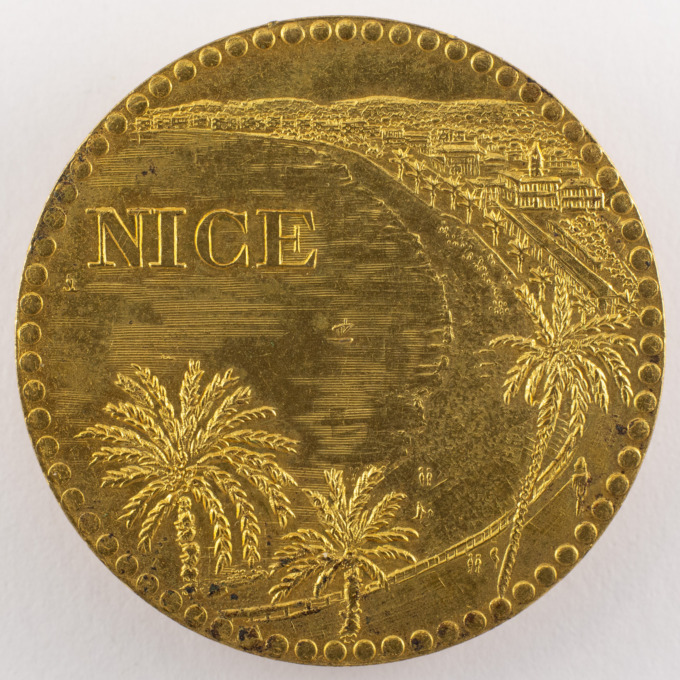 Médaille Ville de Nice - armoiries - en écrin-carnet - avers