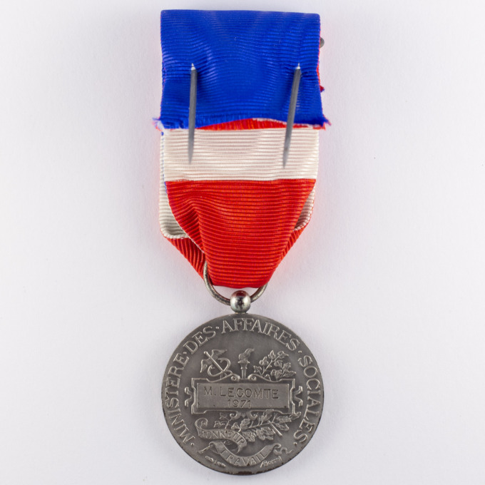 Médaille d'honneur du travail - 1971 - Signée par Alfred Borrel - revers