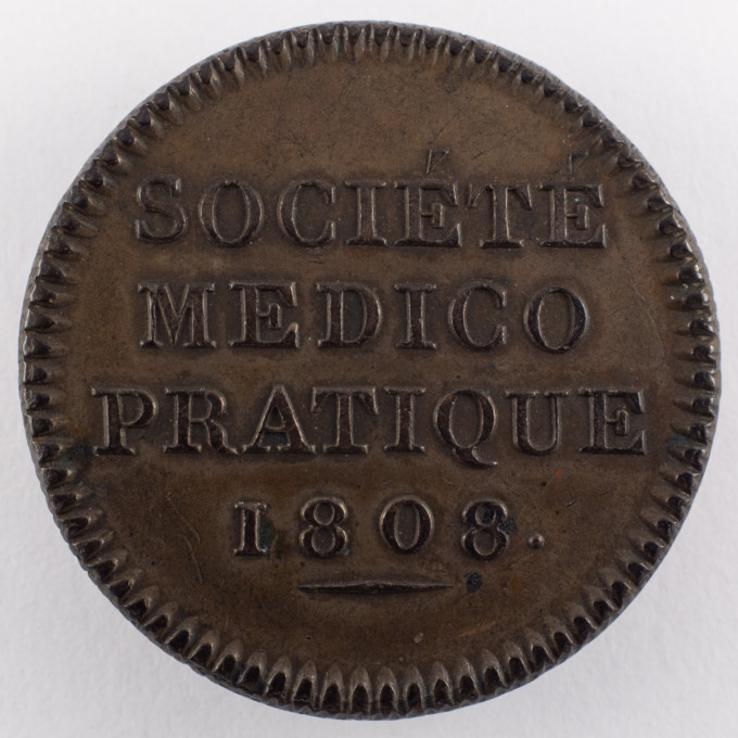 Medal-token of the Paris Medical-Practical Society 1808 - reverse