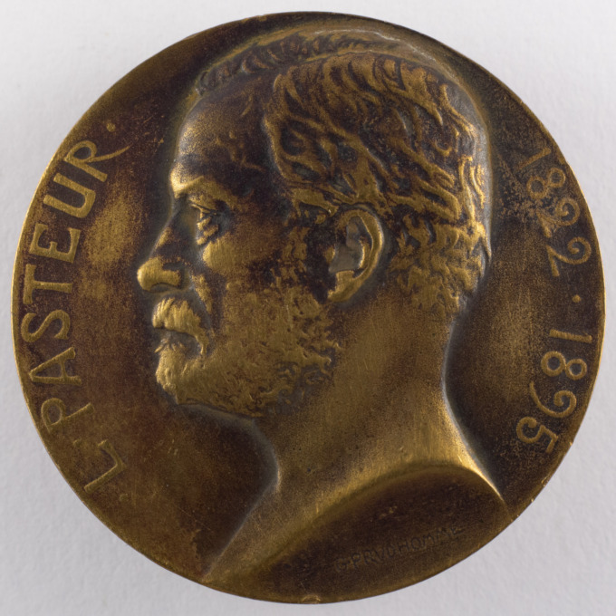 Medal 50 years of the Society of Public Medicine - Louis Pasteur - by G. Prud'homme - obverse