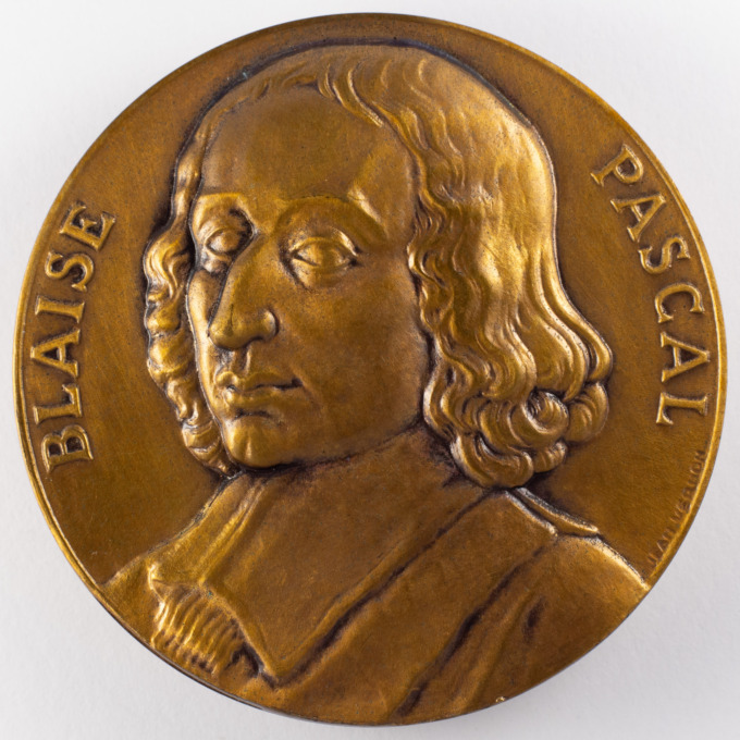 Blaise Pascal Medal - IBM - 1962 - Signed by Jean Vernon - obverse