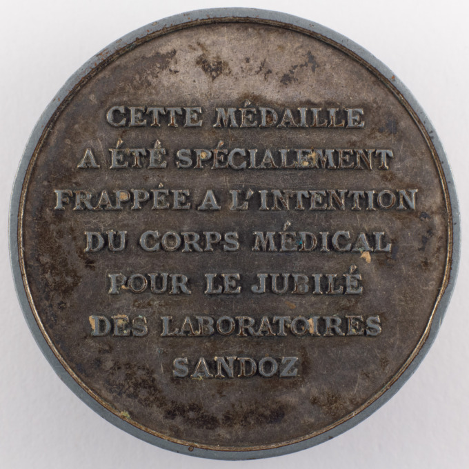 Sandoz Laboratories Jubilee Medal - 50 years - 1917-1967 - signed GH J. - reverse