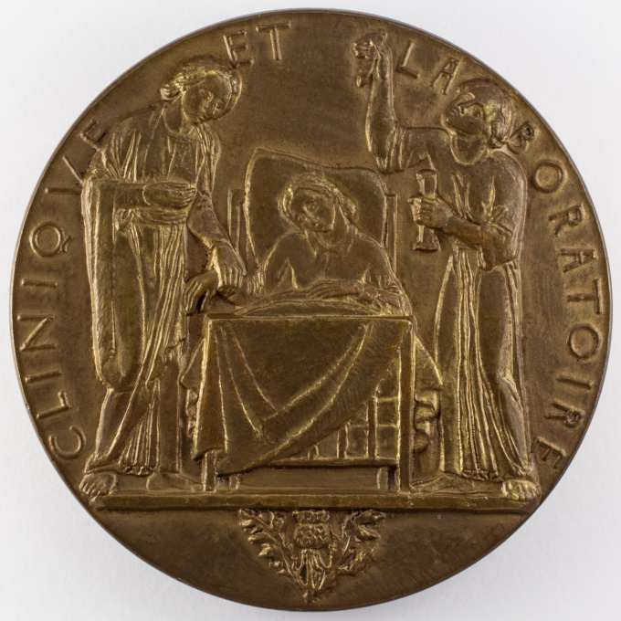 Médaille Pr Georges Étienne - Faculté de Nancy - signée par Henri Dropsy - revers