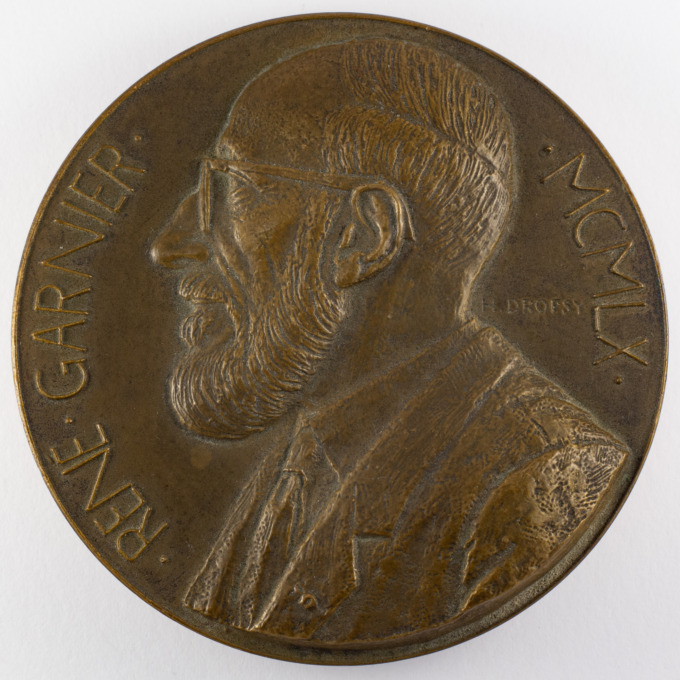 Medal of Professor René Garnier - French mathematician - by Henri Dropsy - obverse