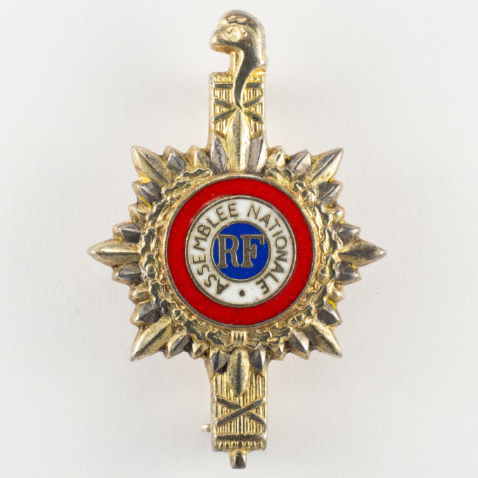 Mini badge of a deputy of the Fifth Republic - France - obverse