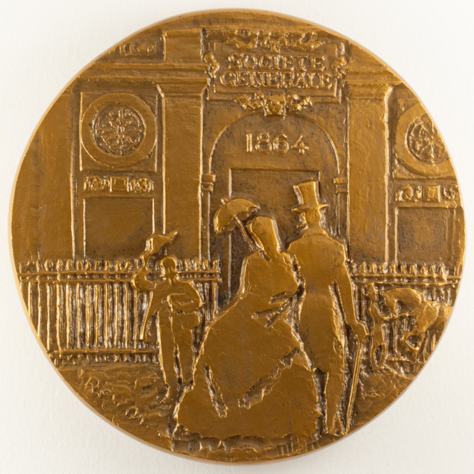 Médaille Centenaire de la Société Générale 1854-1964 par Guy-Charles Revol - avers