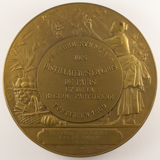 Médaille Chambre syndicale des distillateurs de Paris - L. Bottée et A. Rivet - revers