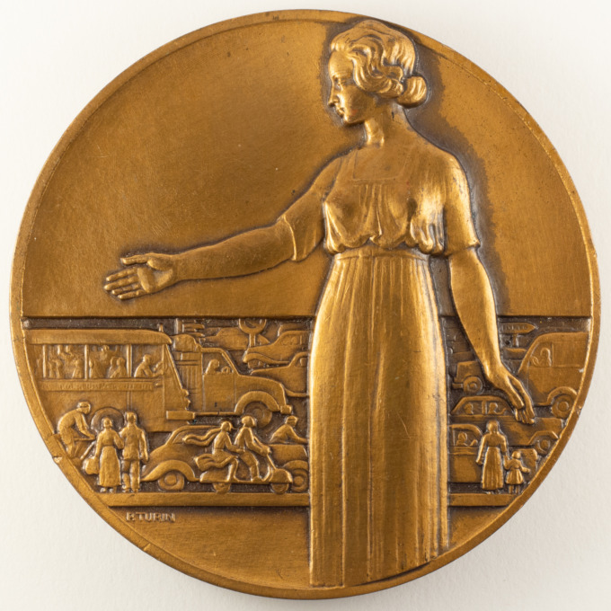 Médaille La prévention routière - signée par Pierre Turin - avers