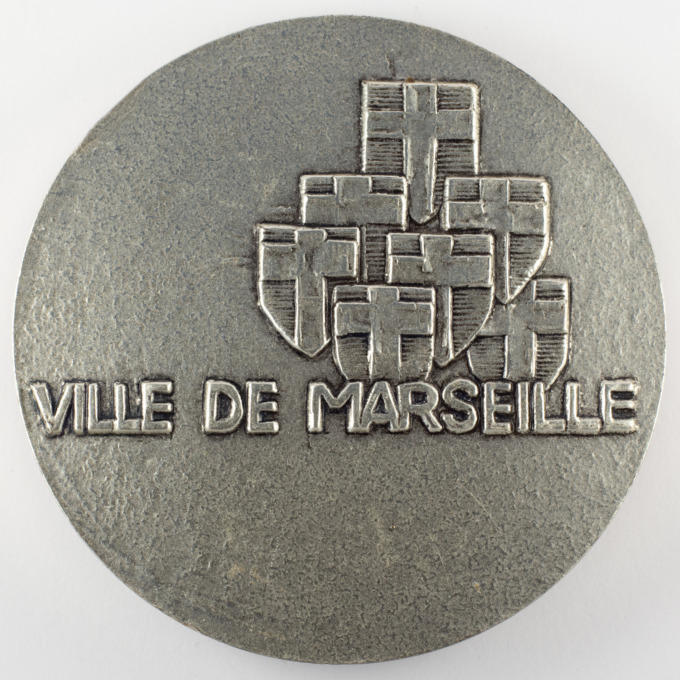 City of Marseille Medal - Offered by Jean-Claude Gaudin - Signed by VL - reverse