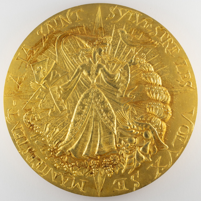 Médaille de Vœux - Saint-Sylvestre - Signée par Raymond Tschudin - avers