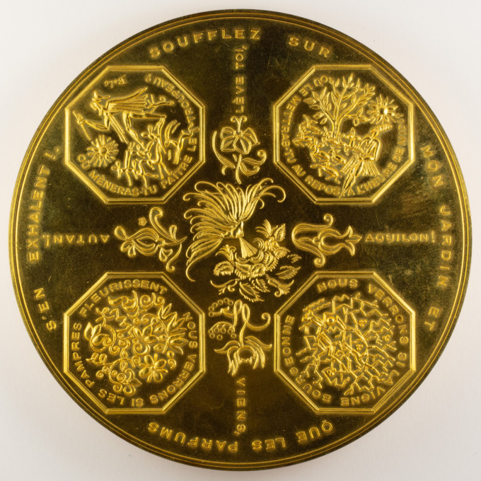 Médaille de vœux - Cantique des cantiques - signée par André Belo - revers