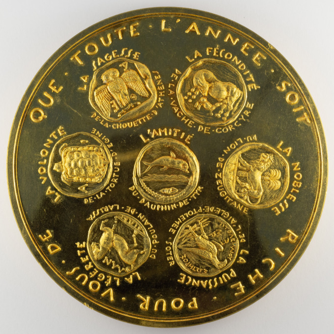 Médaille de vœux - Mythologie grecque - Signée par Raymond Joly - avers