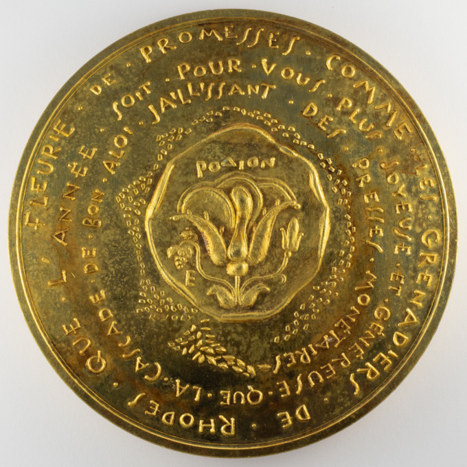 Médaille de vœux - Mythologie grecque - Signée par Raymond Joly - revers