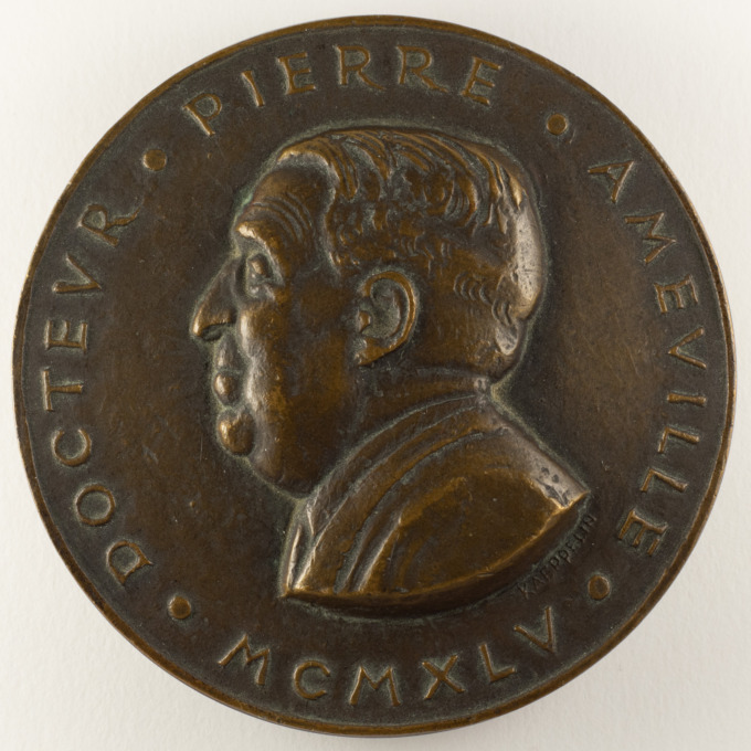 Medal of Doctor Pierre Ameville - Signed by Philippe Kaeppelin - obverse