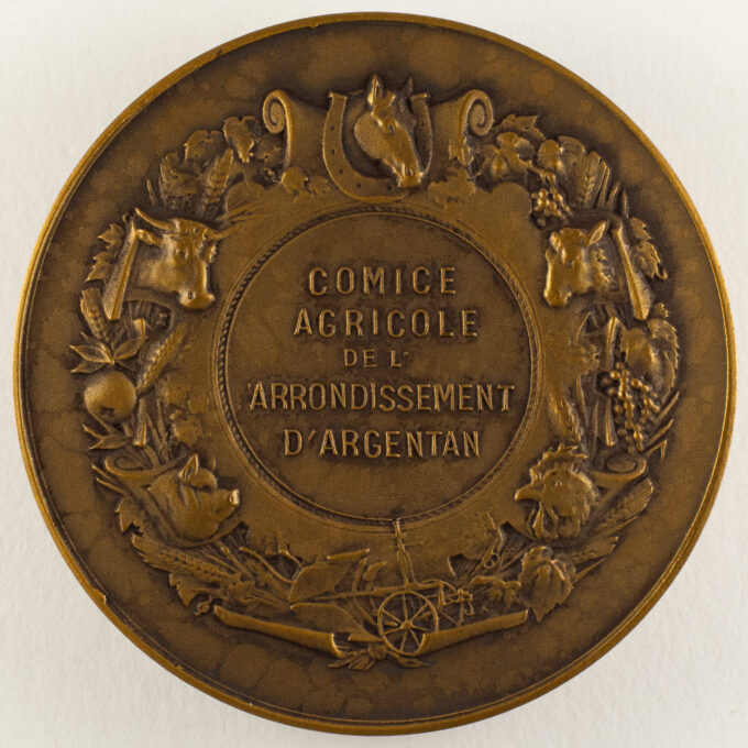 Médaille Comice agricole de l'arrondissement d'Argentan - par Louis Patriarche - revers