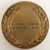 Médaille Art déco - Joueuse de lyre - signée par André Galtié - revers