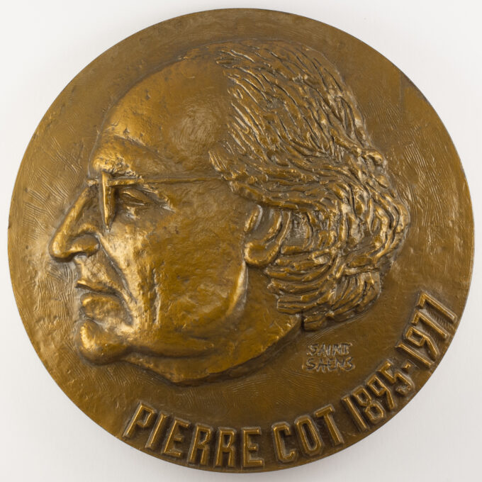 Médaille Pierre Cot - 1895-1977 - signée par Marc Saint-Saëns - avers